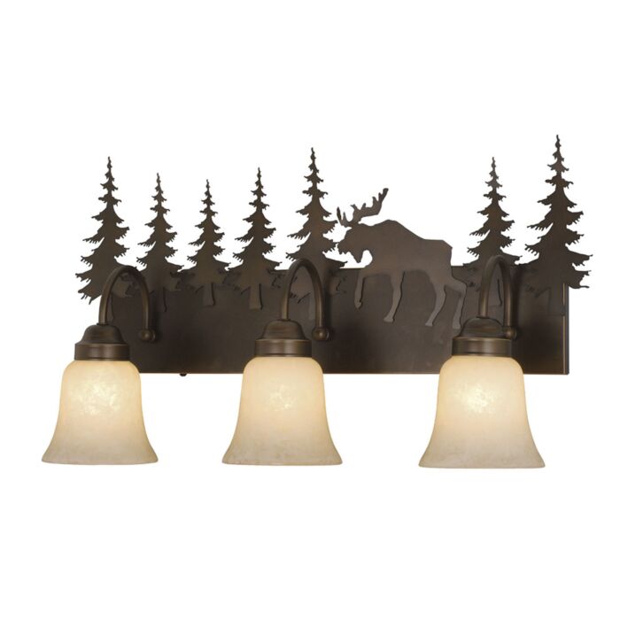 Yellowstone 3-Light Bathroom Vanity Light in Burnished Bronze