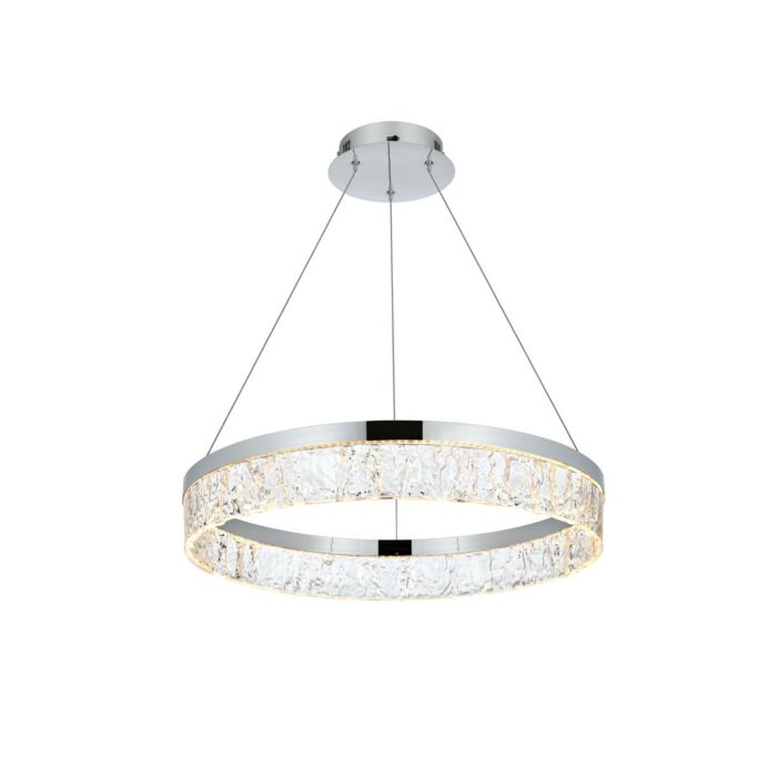 Linden 1-Light LED Chandelier in Chrome