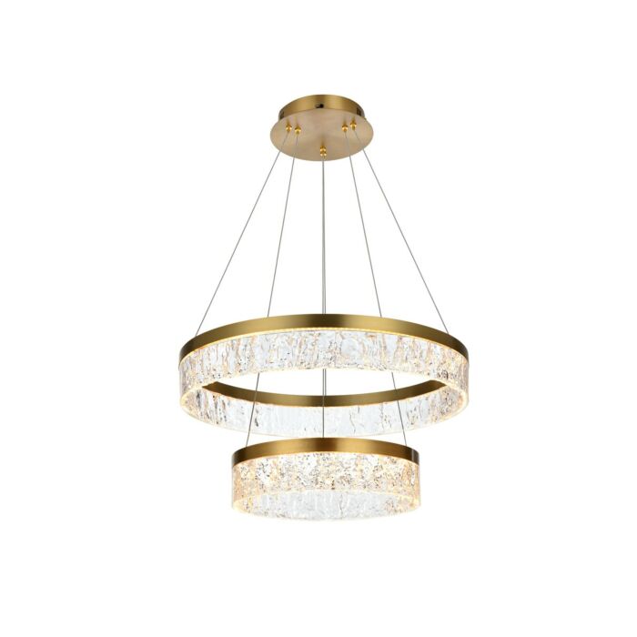 Linden 1-Light LED Chandelier in Satin Gold