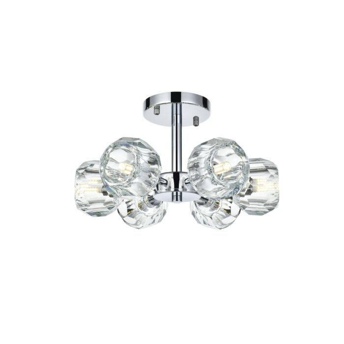 Eren 6-Light Flush Mount in Chrome