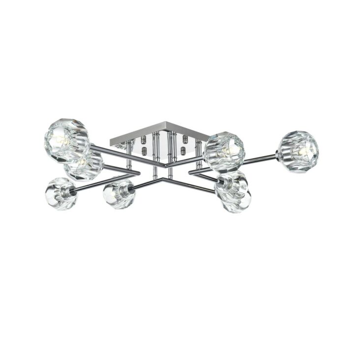 Eren 8-Light Flush Mount in Chrome