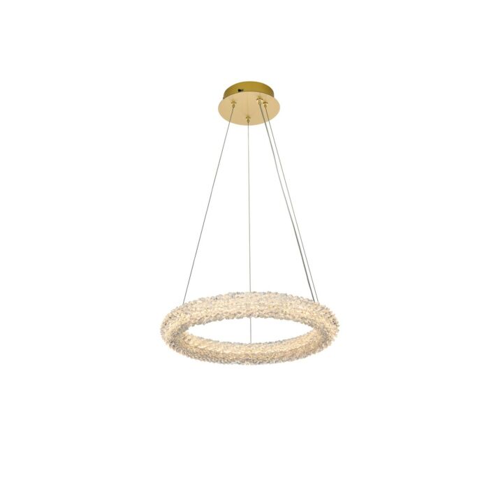 Bowen 1-Light LED Chandelier in Satin Gold