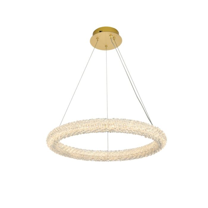 Bowen 1-Light LED Chandelier in Satin Gold