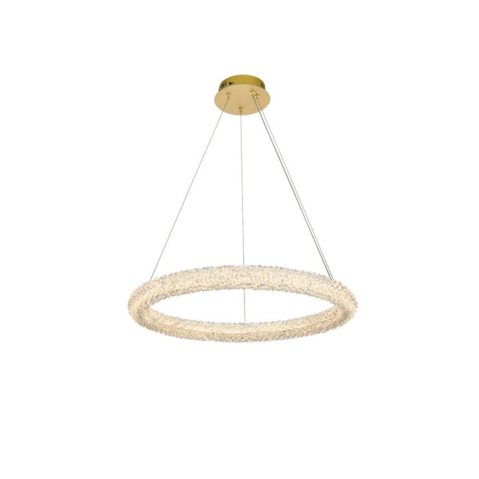 Bowen 1-Light LED Chandelier in Satin Gold