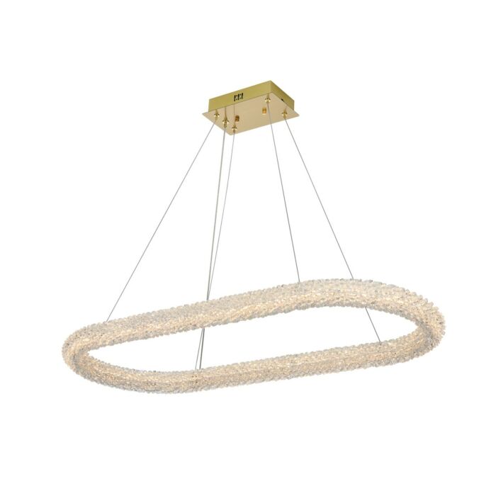 Bowen 1-Light LED Chandelier in Satin Gold