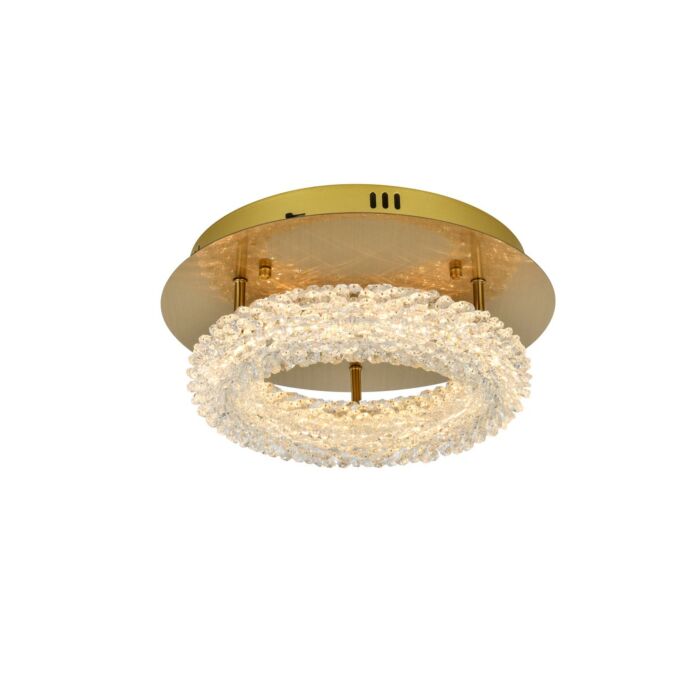 Bowen 1-Light LED Flush Mount in Satin Gold