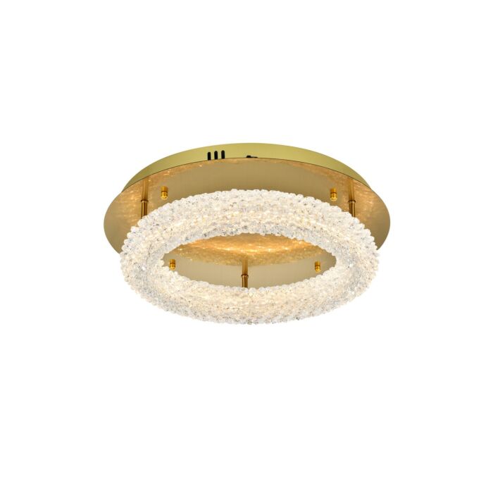 Bowen 1-Light LED Flush Mount in Satin Gold