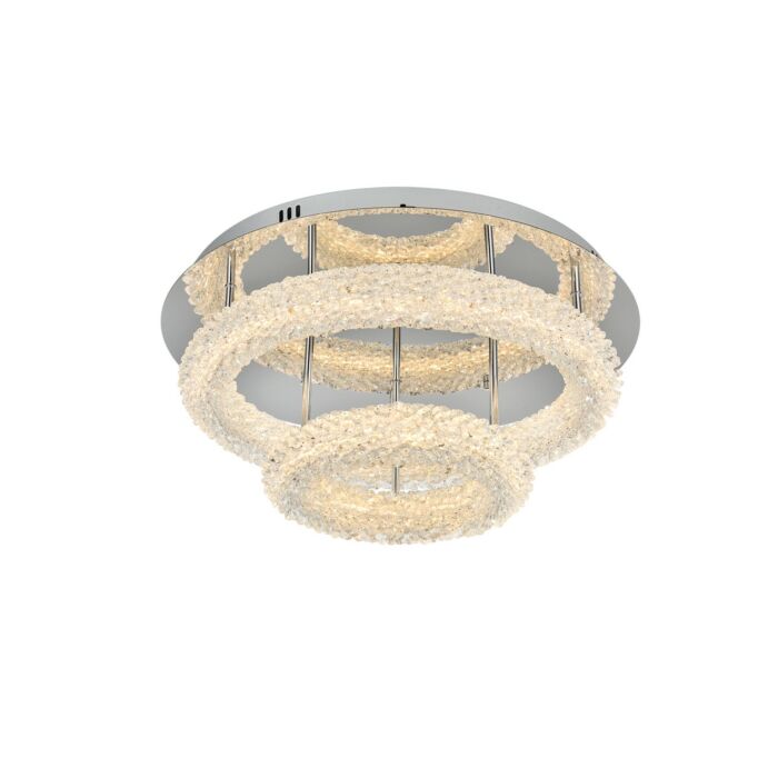 Bowen 2-Light LED Flush Mount in Chrome