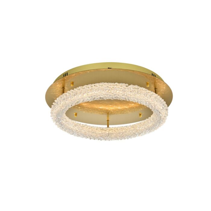 Bowen 1-Light LED Flush Mount in Satin Gold