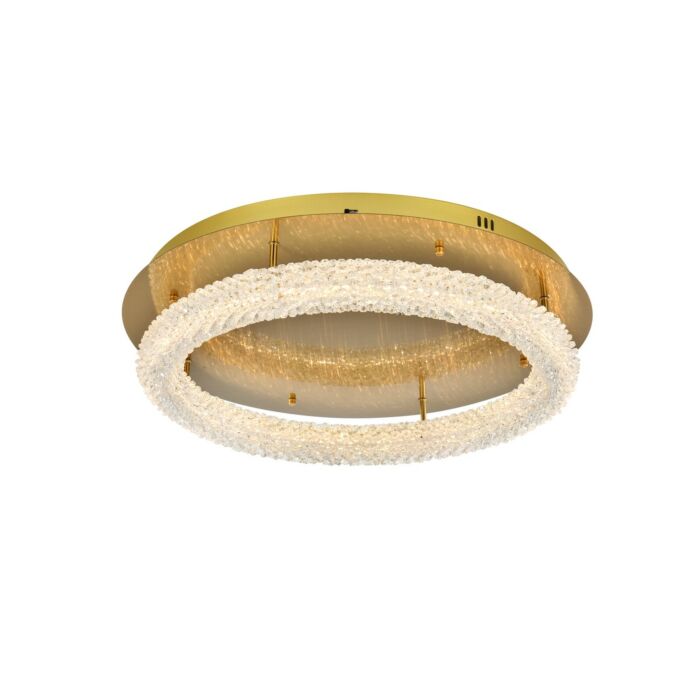 Bowen 1-Light LED Flush Mount in Satin Gold