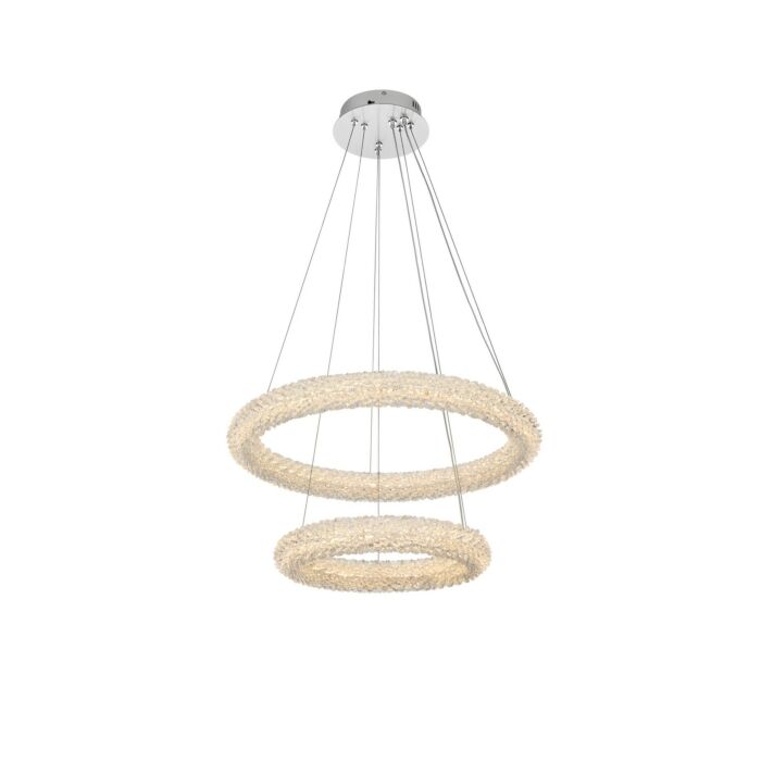 Bowen 2-Light LED Chandelier in Chrome