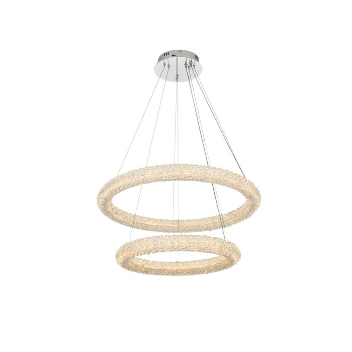 Bowen 2-Light LED Chandelier in Chrome