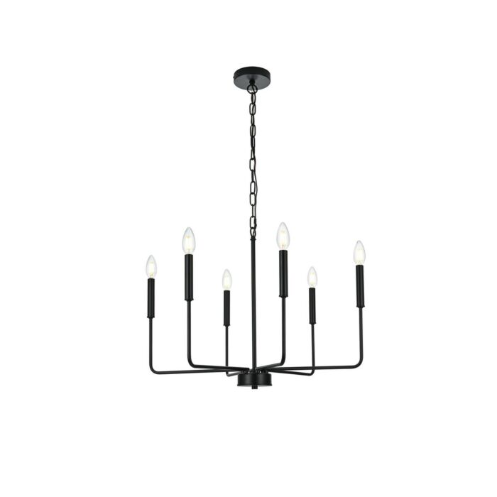Willa 6-Light Pendant in Black