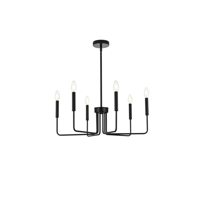 Willa 6-Light Pendant in Black
