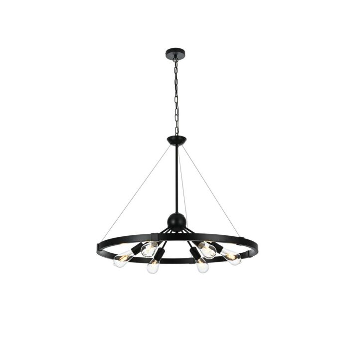 Thora 6-Light Pendant in Black