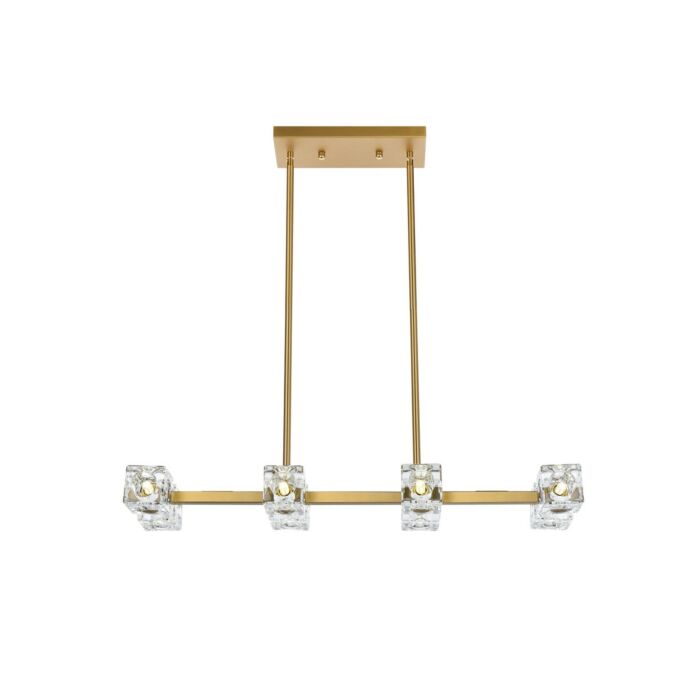 Lyra 8-Light Pendant in Satin Gold