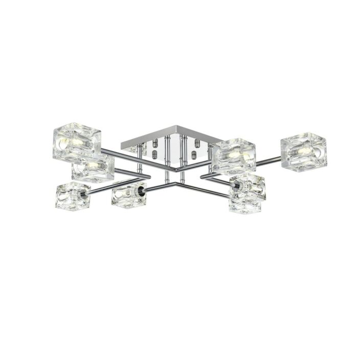 Lyra 8-Light Flush Mount in Chrome
