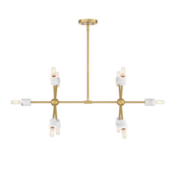 Star Dust 10-Light Island Pendant in Brushed Gold