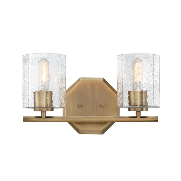 Haven 2-Light Bathroom Vanity Light in Old Satin Brass