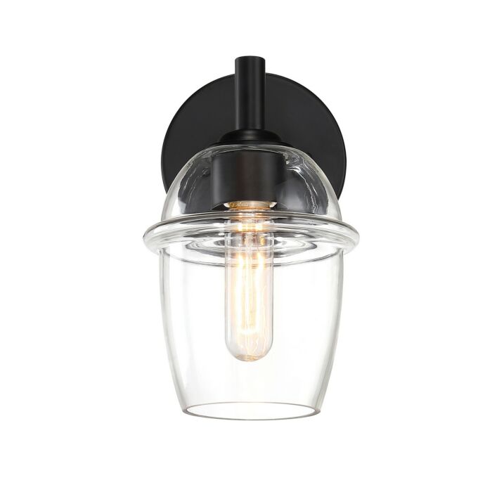 Summer Jazz 1-Light Wall Sconce in Matte Black