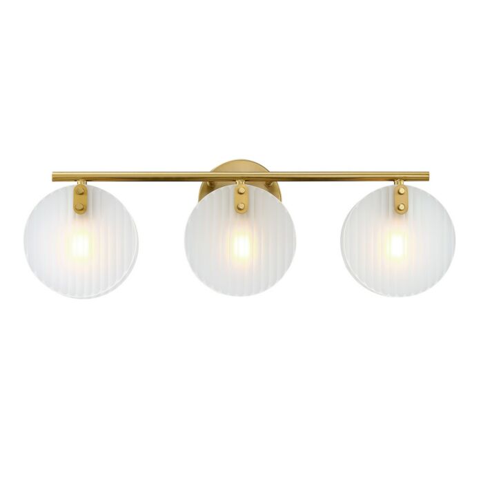 Sky Fall 3-Light Bathroom Vanity Light in Brushed Gold