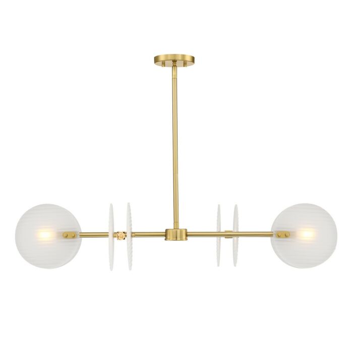 Sky Fall 4-Light Island Pendant in Brushed Gold