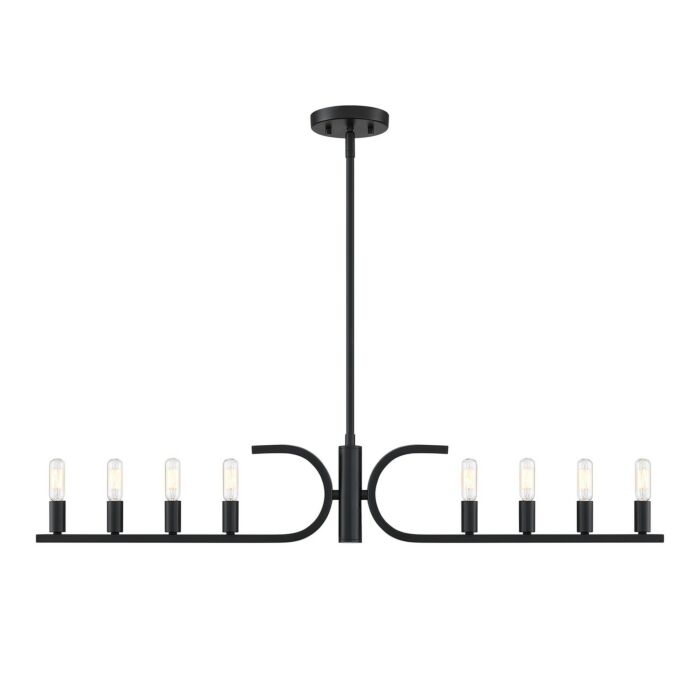 Skye 8-Light Island Pendant in Matte Black