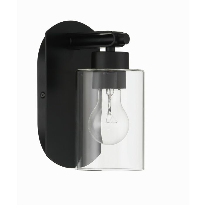 Hendrix 1-Light Wall Sconce in Flat Black