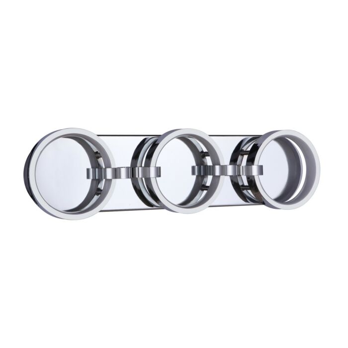 Context 3-Light LED Bathroom Vanity Light in Chrome