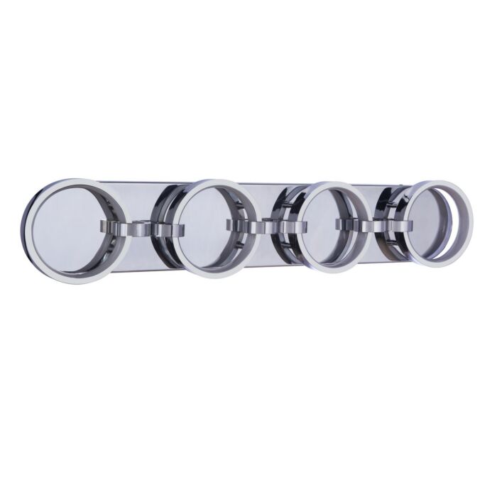 Context 4-Light LED Bathroom Vanity Light in Chrome