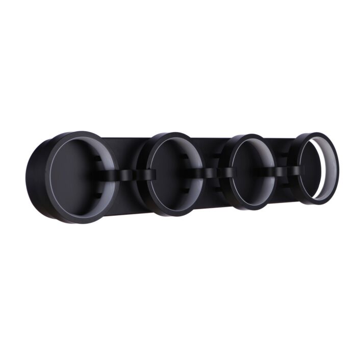 Context 4-Light LED Bathroom Vanity Light in Flat Black
