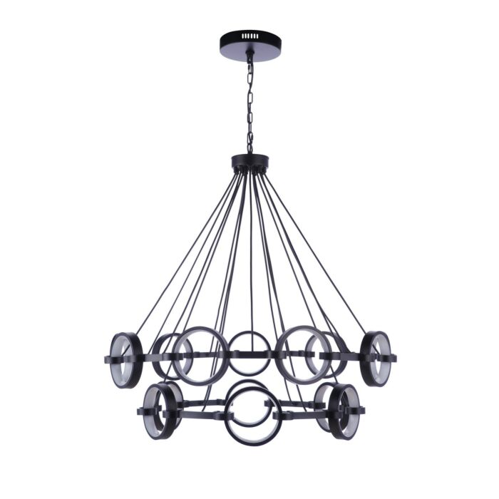 Context 15-Light LED Chandelier in Flat Black