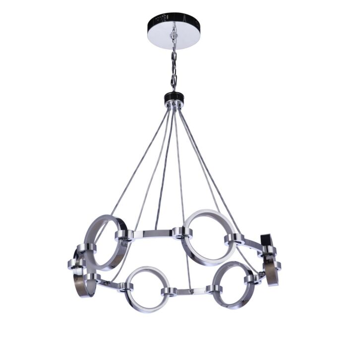 Context 6-Light LED Chandelier in Chrome