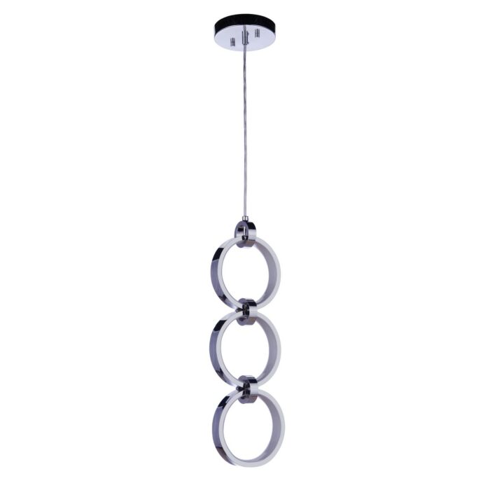 Context 3-Light LED Pendant in Chrome