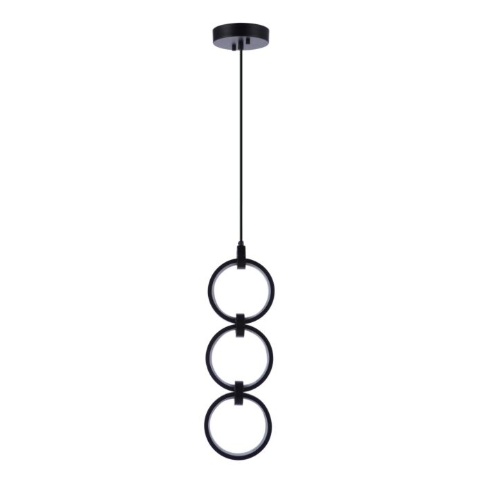 Context 3-Light LED Pendant in Flat Black
