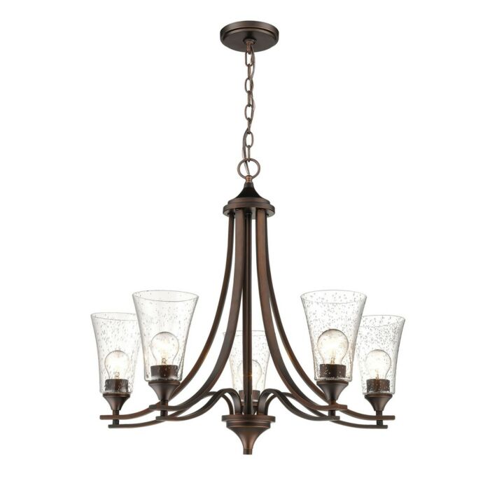 Millennium Lighting Natalie 5 Light Chandelier in Rubbed Bronze