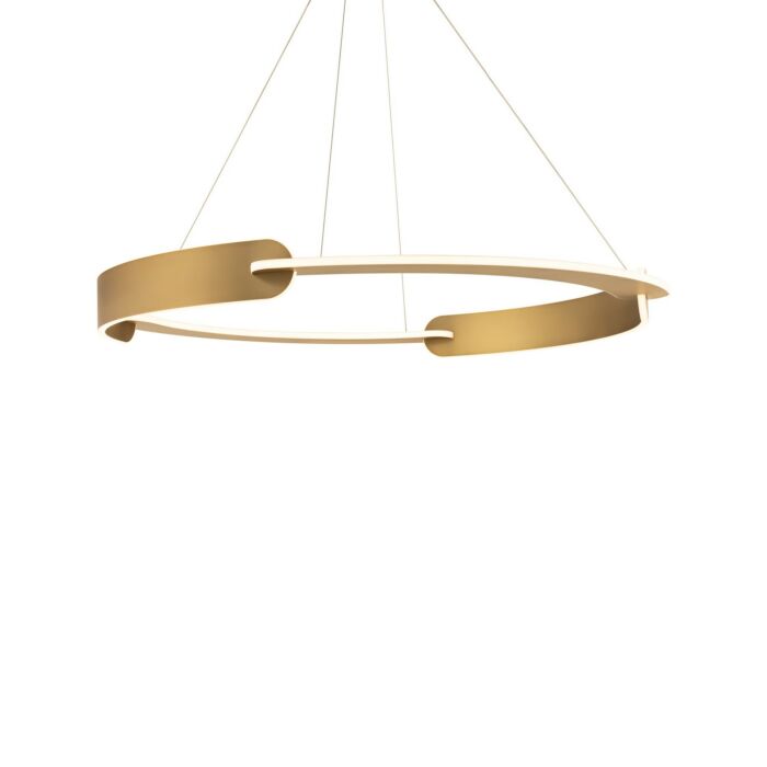 Ilios 1-Light Pendant Chandelier Light in Brass - Antique
