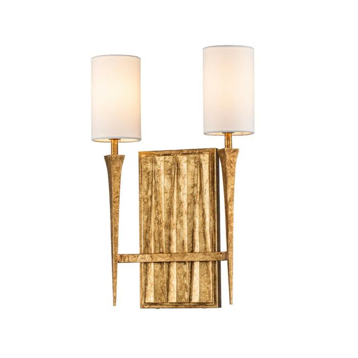 Crest 2-Light Wall Sconce in Gold Leaf