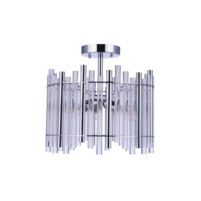 Reveal 3-Light Semi-Flush Mount in Chrome