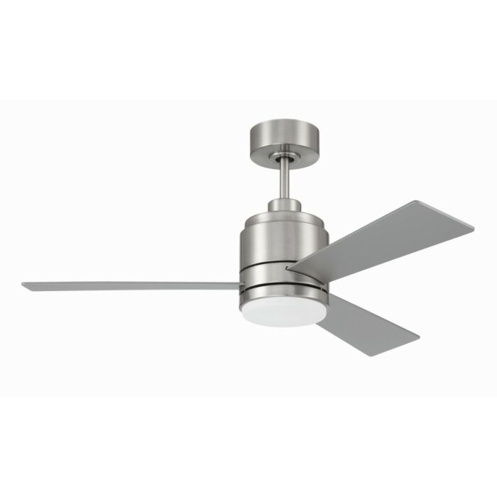 McCoy 42 3 Blade 1-Light 42" Hanging Ceiling Fan in Brushed Polished Nickel