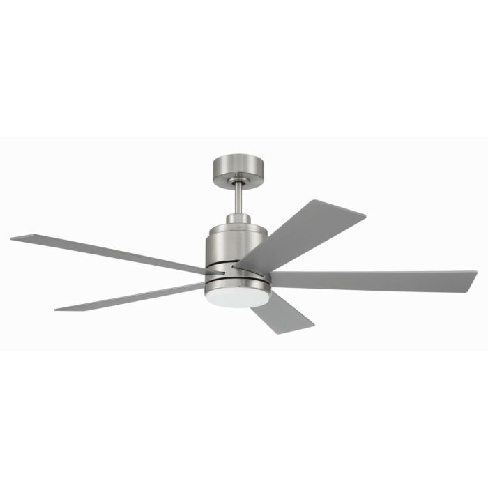 McCoy 52 5 Blade 1-Light 52" Hanging Ceiling Fan in Brushed Polished Nickel