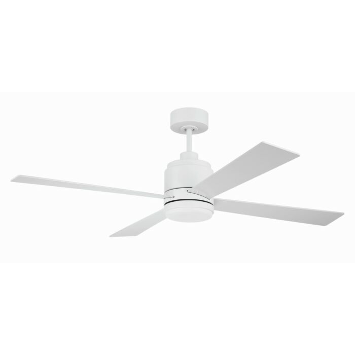 McCoy 52 4 Blade 1-Light 52" Hanging Ceiling Fan in White