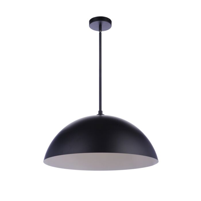 Sculptural Statement Pendants 1-Light LED Pendant in Flat Black