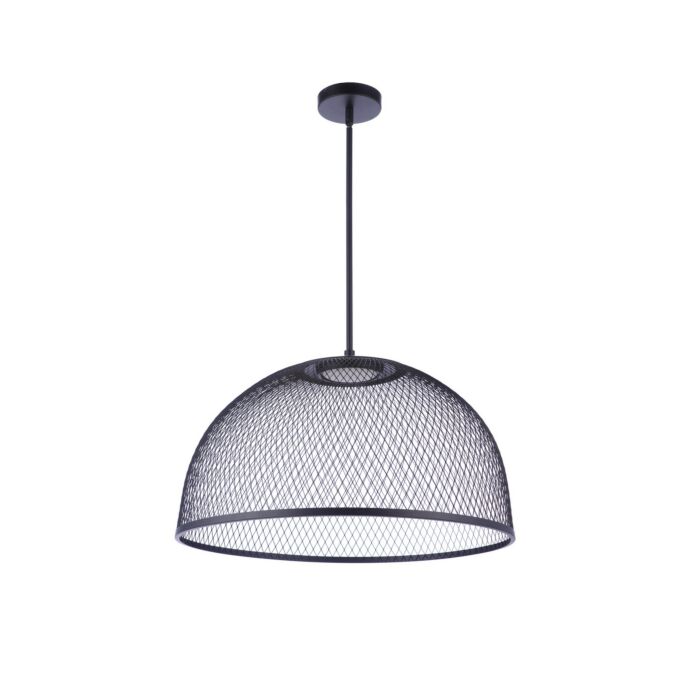 Sculptural Statement Pendants 1-Light LED Pendant in Flat Black
