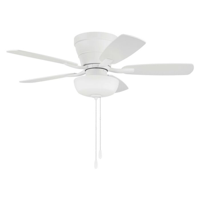 Wheeler 42 2-Light Bowl 2-Light 42" Hugger Ceiling Fan in White