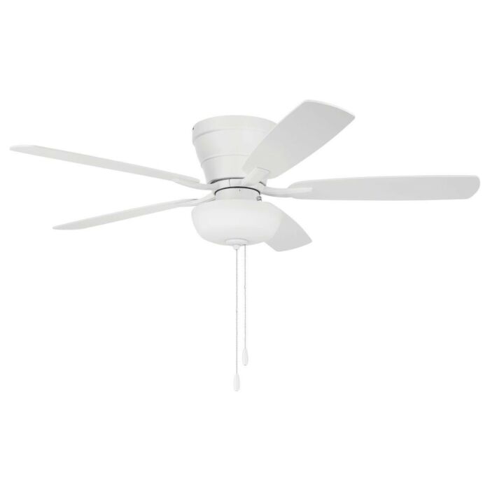 Wheeler 52 2-Light Bowl 2-Light 52" Hugger Ceiling Fan in White