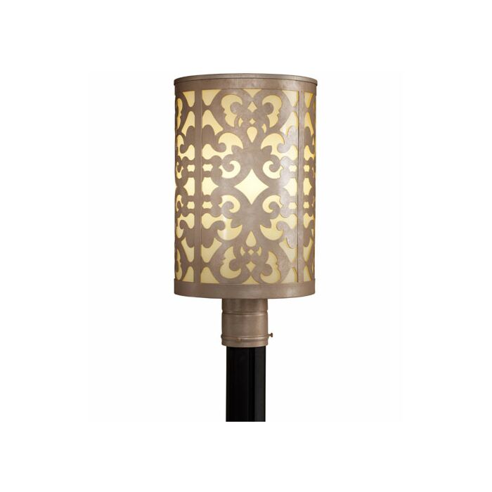 The Great Outdoors Nanti 19 Inch Outdoor Post Light in Nanti Chanpagne Silver