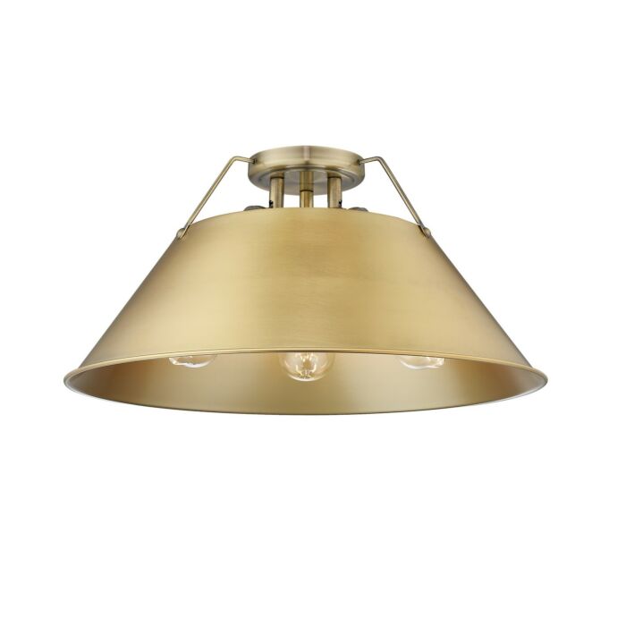 Three Light Flush Mount by Golden