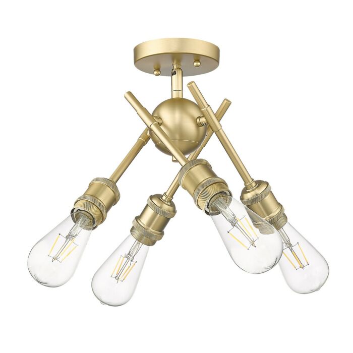 Four Light Semi-Flush Mount by Golden