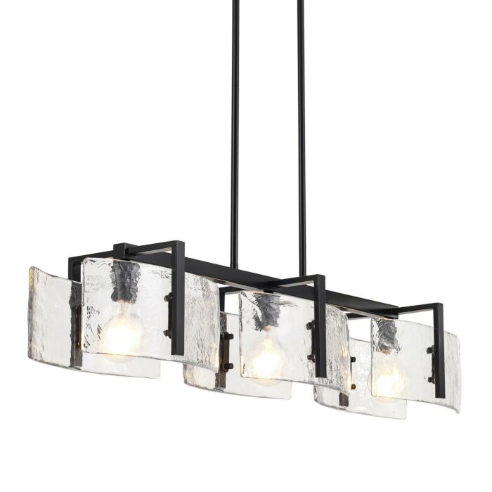 Three Light Linear Pendant by Golden